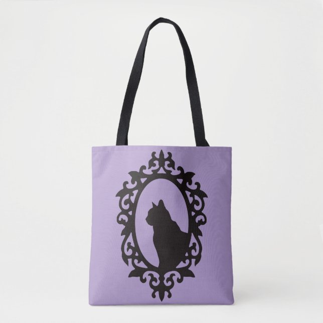 Viktorianische Katze Gothic Tote Bag (Vorderseite)