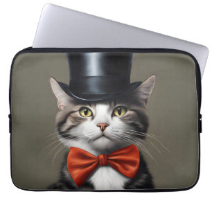 Viktorianische Katze Laptopschutzhülle