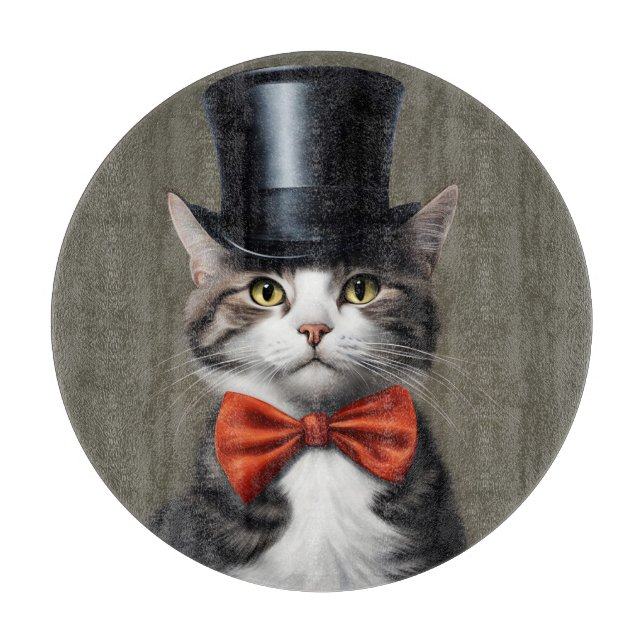 Viktorianische Katze Schneidebrett (Vorderseite)