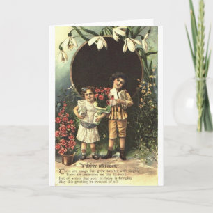 Viktorianische Kinder Geburtstagskarte Karte