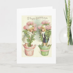 Viktorianische Kinderostern-Gruß-Karte Feiertagskarte
