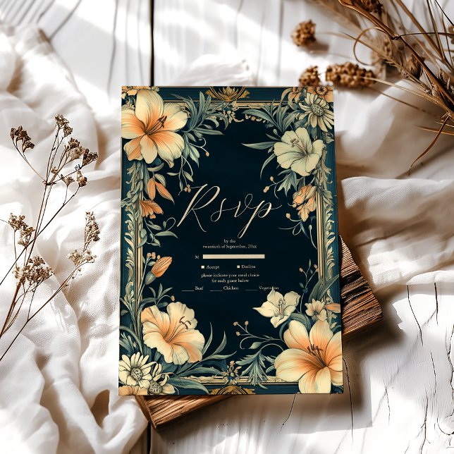 Viktorianische Königliche Hochzeit RSVP Karte (Von Creator hochgeladen)