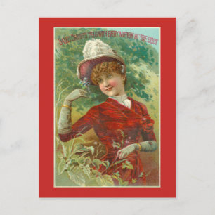 Viktorianische Korsetwerbung Postkarte