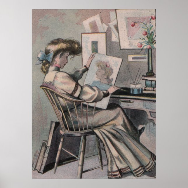 Viktorianische Künstlerin Poster (Vorne)