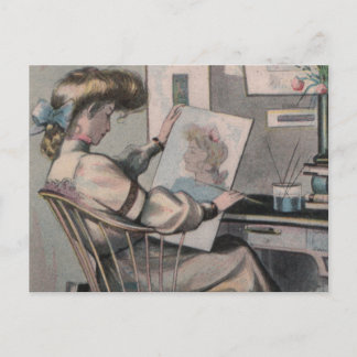 Viktorianische Künstlerin Postkarte