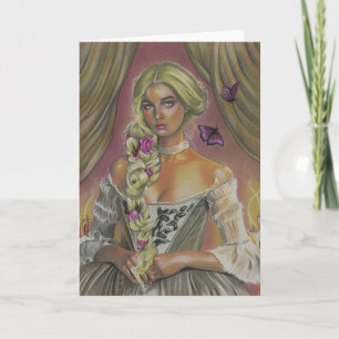 Viktorianische Lady Claudette Fantasy Art Grußkart Karte