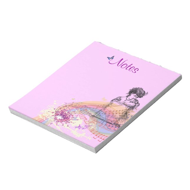 Viktorianische Lady ColorSplash Notepad Notizblock (Rotiert)