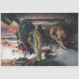 Viktorianische Lady Gator Decoupage Seidenpapier