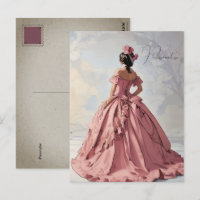 Viktorianische Lady Hübsch rosa Kleid Vintag Persö