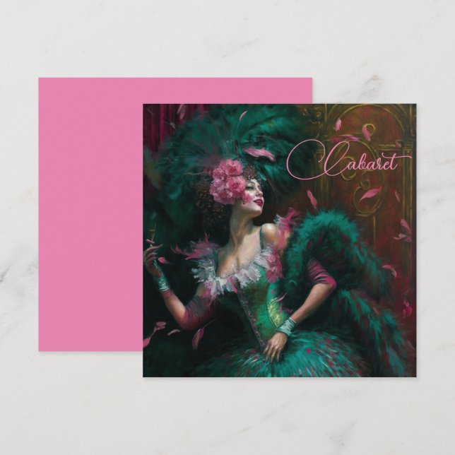 Viktorianische Lady in Emerald und Pink (Vorne/Hinten)