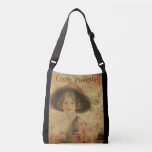 Viktorianische Lady in Paris Design Tote Bag Tragetaschen Mit Langen Trägern