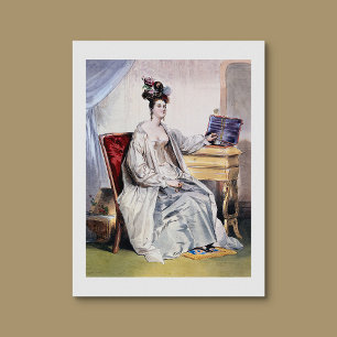 Viktorianische Lady mit Schmuckkasten - Elegant Vi Poster
