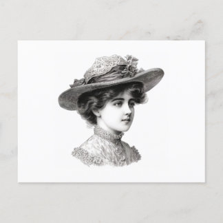 Viktorianische Lady Postcard Postkarte