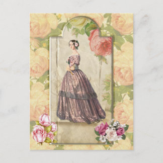 Viktorianische Lady Postkarte