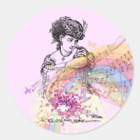 Viktorianische Lady PrettyPinkMusicColorSplash Sti