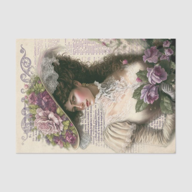 Viktorianische Lady Seidenpapier (Vorderseite)