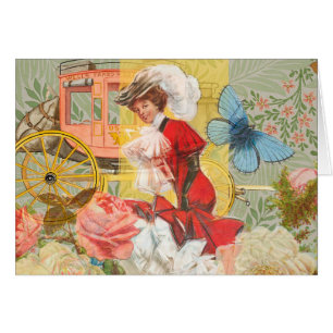 Viktorianische Lady Woman Fun Carriage