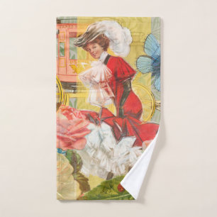 Viktorianische Lady Woman Fun Carriage Badhandtuch Set