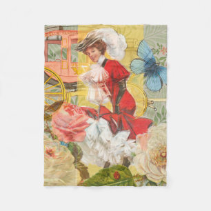 Viktorianische Lady Woman Fun Carriage Fleecedecke
