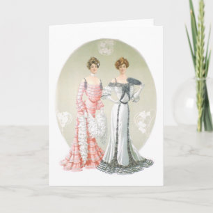 Viktorianische Ladys Grußkarte Karte