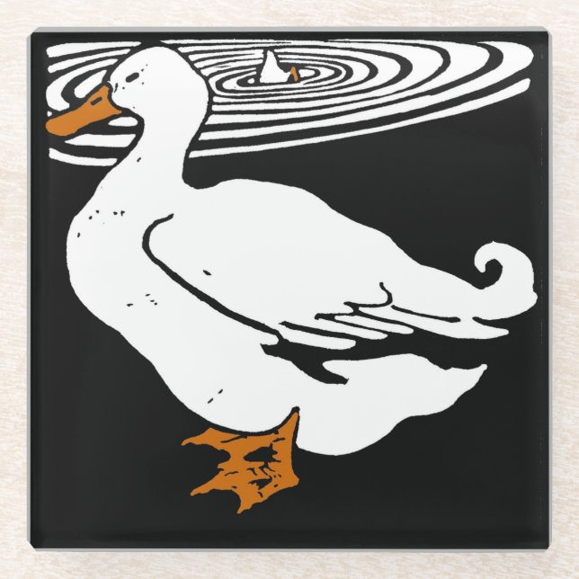 Viktorianische Landtiere Glasuntersetzer (Vorderseite)