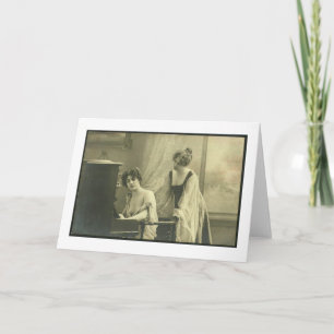 Viktorianische lesbische Karte des Valentines