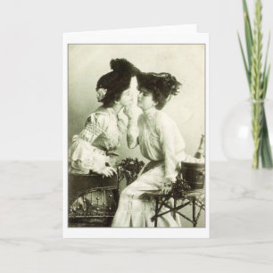 Viktorianische lesbische Karte des Valentines