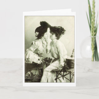 Viktorianische lesbische Karte des Valentines
