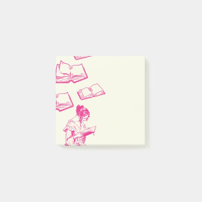 Viktorianische Lesebuch Gedanken Post-it Notes Klebezettel (Vorderseite)