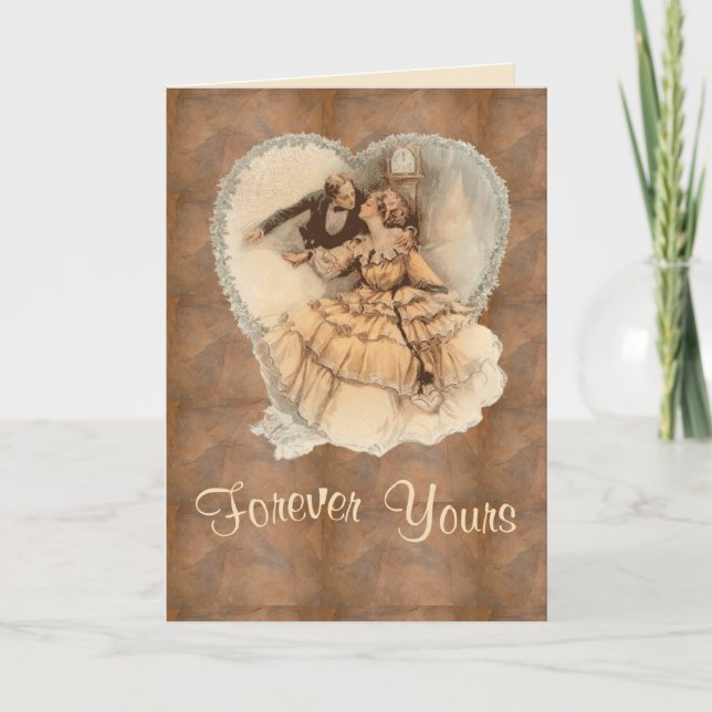 Viktorianische Liebe Feiertagskarte (Vorderseite)