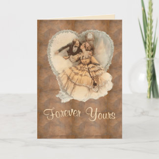 Viktorianische Liebe Feiertagskarte