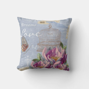 Viktorianische Liebe Gedanken Träume Butterfly Bir Kissen