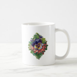 Viktorianische Lila Pansy Bouquet zum Muttertag Kaffeetasse