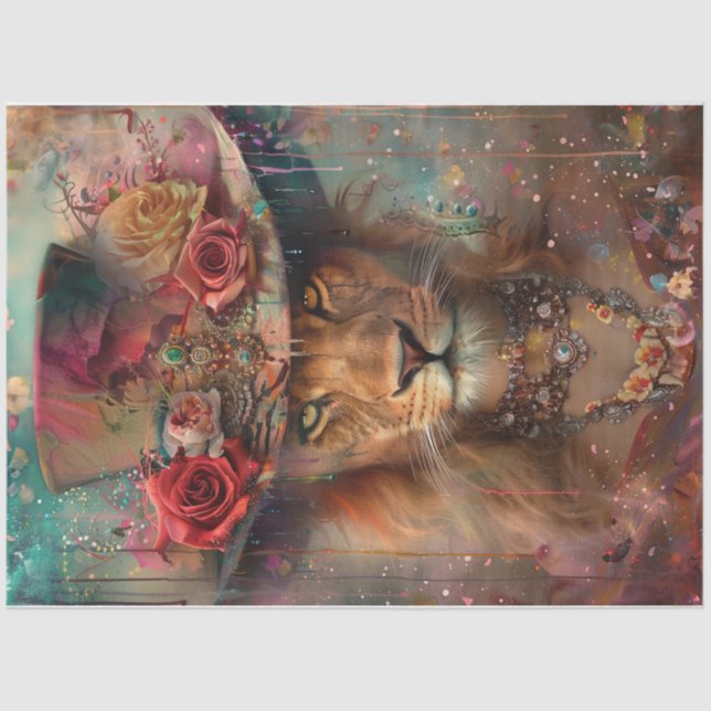 Viktorianische Lion Seidenpapier (Vorderseite)