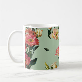 Viktorianische Lisianthus: Olivenblütenfarbe. Kaffeetasse