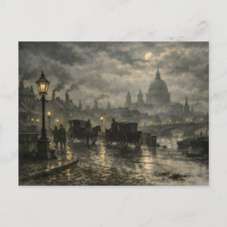 Viktorianische London-Nachtsansicht von BurnsInHel Postkarte