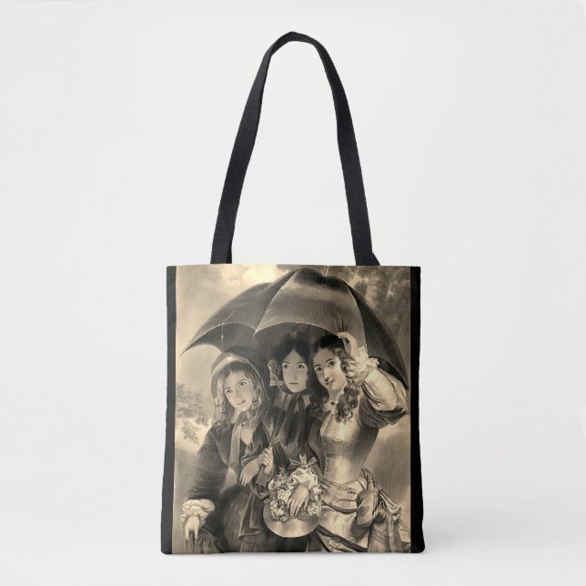 Viktorianische Mädchenschirme Regentag viktorianis (Vorderseite)