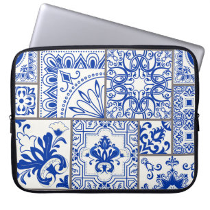 Viktorianische Majolika: Patchwork-Fliesenmuster. Laptopschutzhülle