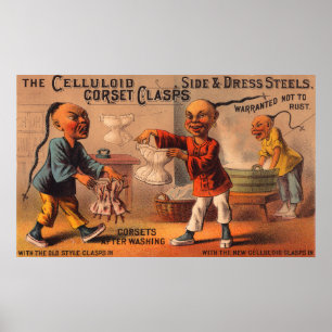 Viktorianische Markenkartenklammern Poster