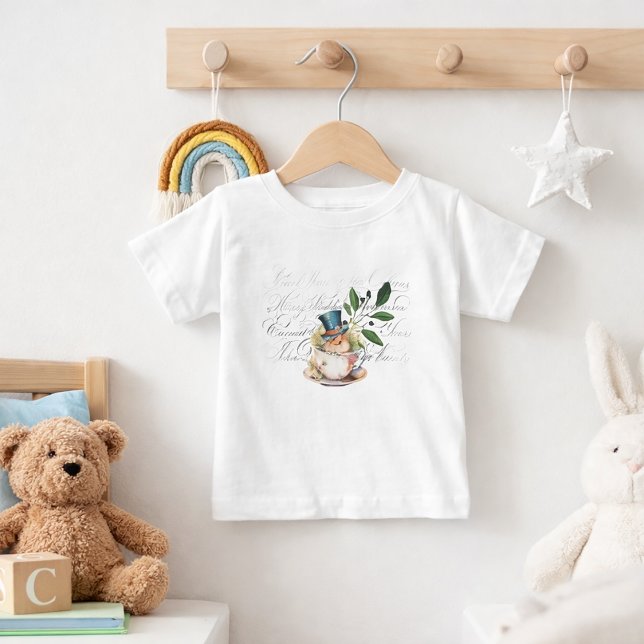 Viktorianische Maus in Teetasse Baby T-shirt (Von Creator hochgeladen)