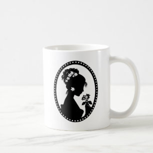 Viktorianische Miniatur-Silhouette Kaffeetasse