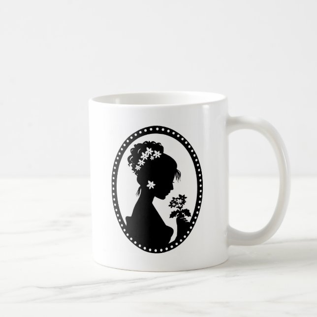 Viktorianische Miniatur-Silhouette Kaffeetasse (Rechts)