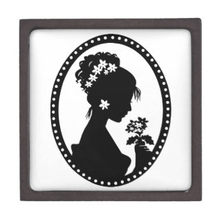Viktorianische Miniatur-Silhouette Kiste