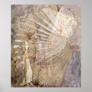 Viktorianische Mode und Spitze Poster