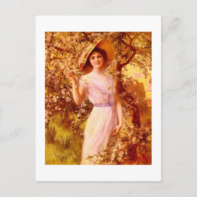 Viktorianische Mode, Vintager Stil Postkarte (Vorderseite)