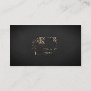 Viktorianische Monogramm-Visitenkarte Visitenkarte