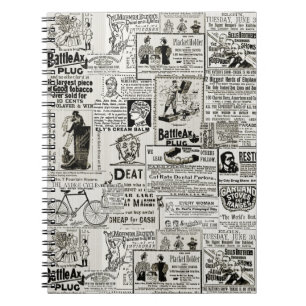VIKTORIANISCHE NEWSPAPER-ADS FUNNY AMUSING 1890ER NOTIZBLOCK