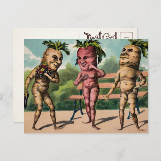 Viktorianische Odd Carrots Postkarte  (Vorne/Hinten)