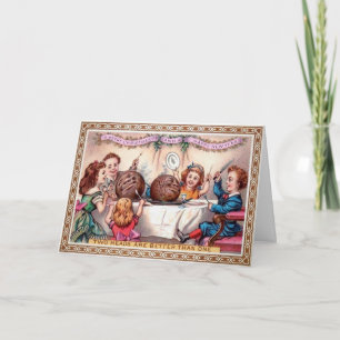 Viktorianische Odd Holiday Card Feiertagskarte