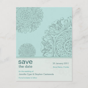 Viktorianische Ornamental-Save the Date Postkarte
